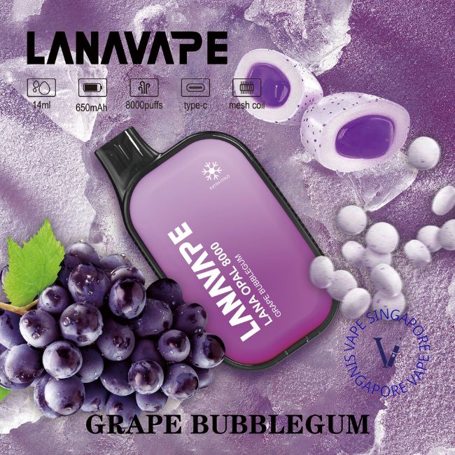 lana-opal-8000-puff-grape-bubblegum-disposable-sg-vape-shop-singapore