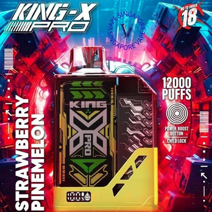 king-x-pro-12000-puff-strawberry-pinemelon-disposable-vape-shop-singapore-sg-vape